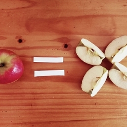 Unha mazá é igual a catro cuartos