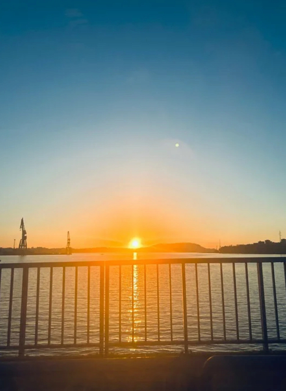 Atardecer mirando a ría.