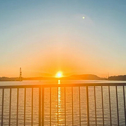 Atardecer mirando a ría.